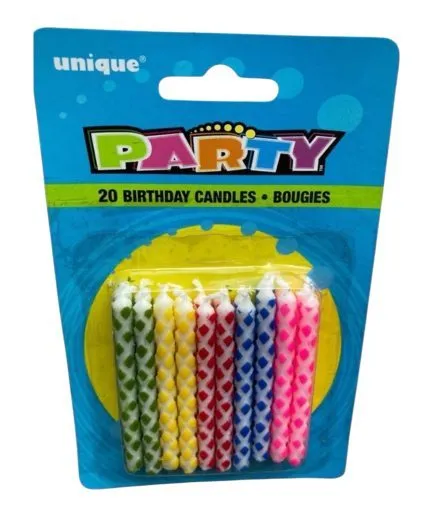 20 Velas de cumpleaños Colores