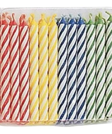 24 Velas Multicolores Espiral