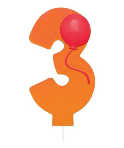 Vela Naranja Número 3