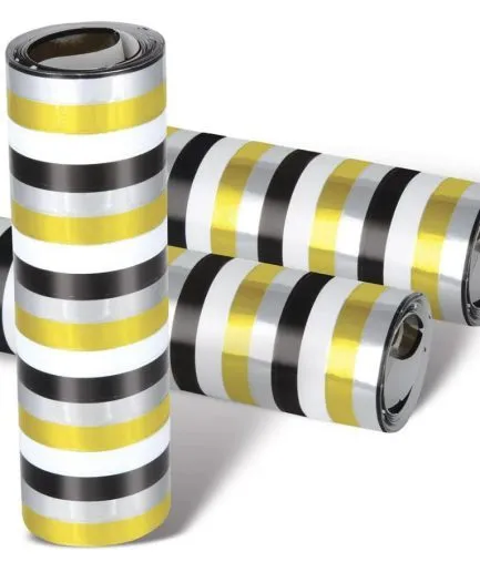 Serpentinas Dorado Plateado Negro