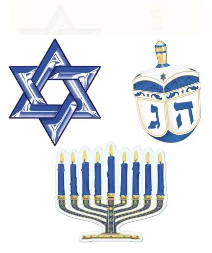 Decoración Jánuca Estrella David Dreidel