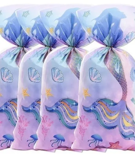 20 Bolsas Sirena Cumpleaños